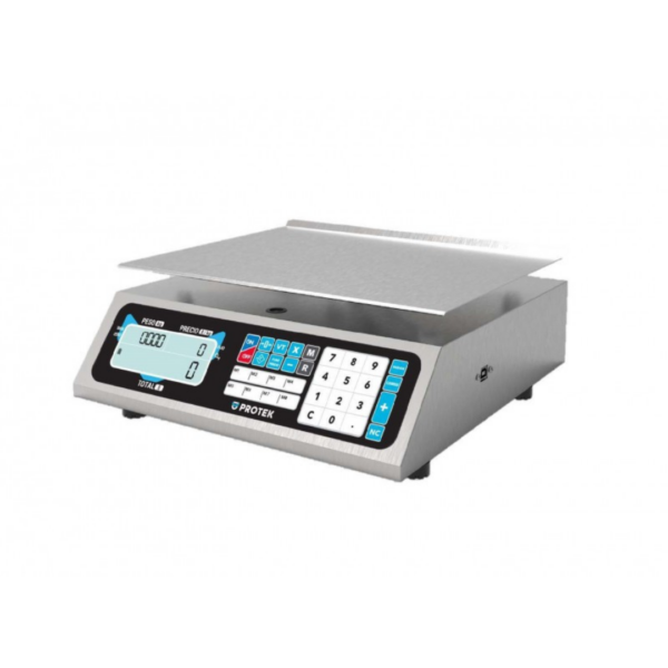 Protek BPK-40-PLUS Bascula Electronica Acero Inoxidable 40Kg 8 Memorias
