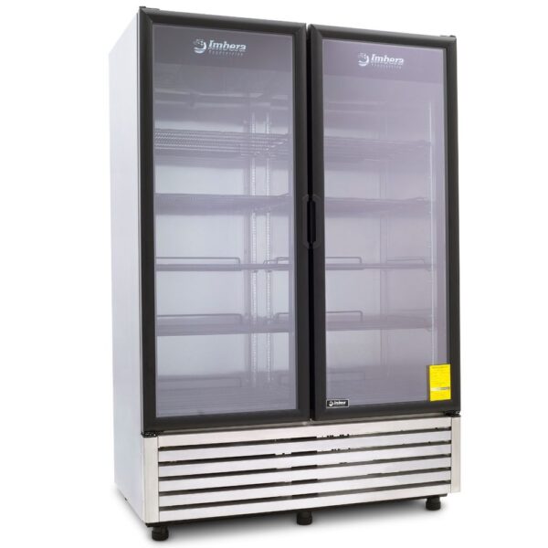 Imbera VRD43 Refrigerador Acero Inoxidable 2 Puertas de Cristal