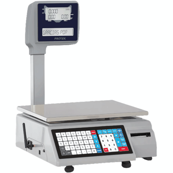 Protek BPK-40P- Label Plastic Bascula Electronica 40 Kg Con Ethernet y WiFi
