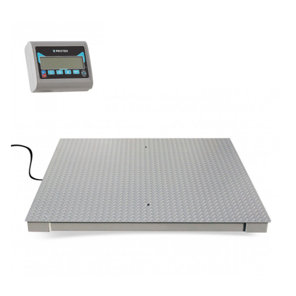 Protek BPK-2500-4 Bascula Electronica Acero Superficie Antiderrapante 2500 Kg